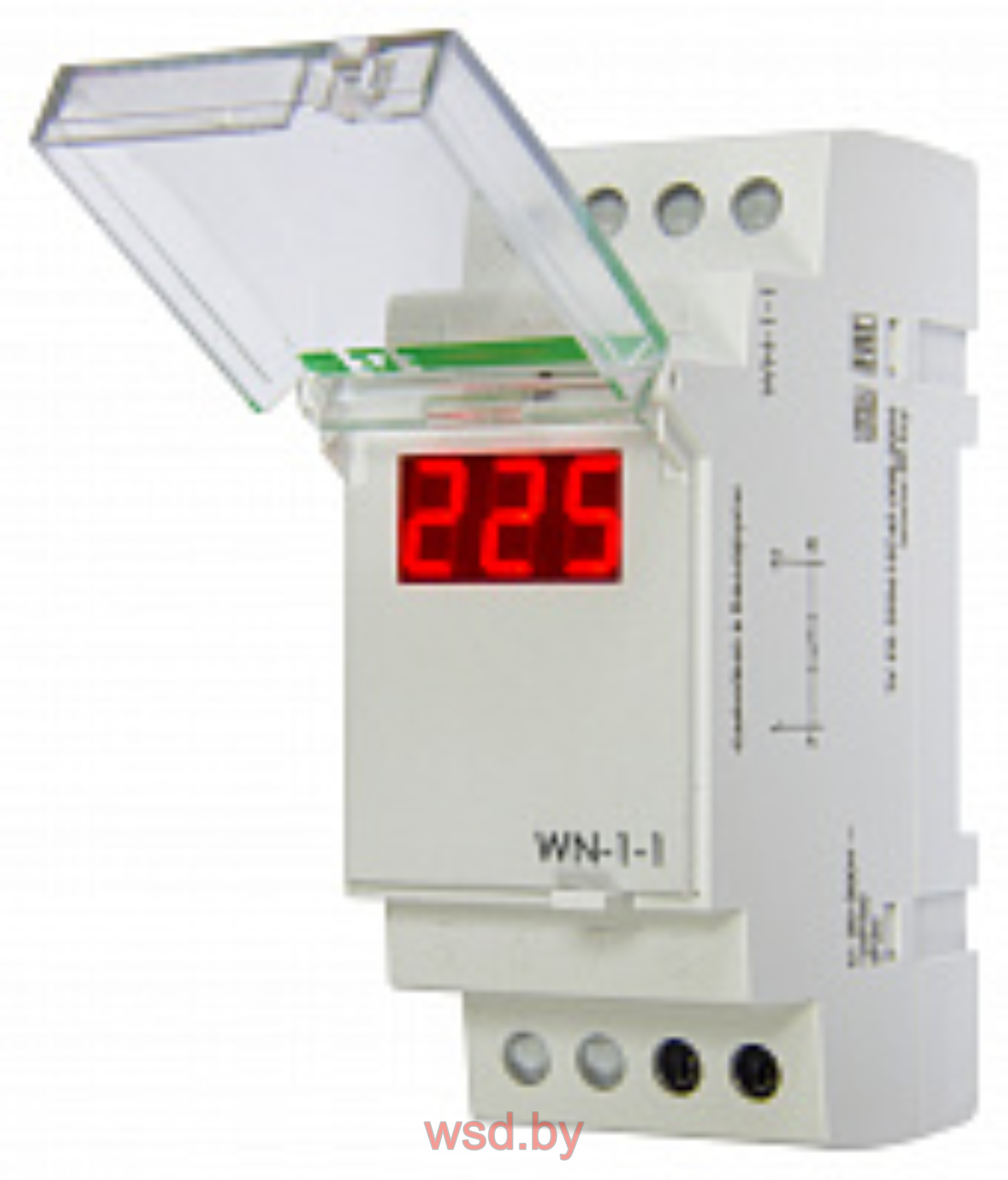 Указатель напряжения WN-1-1 однофазный, 20-300В, цифровая индикация, 2 модуля, монтаж на DIN-рейке 20-300В AC IP20